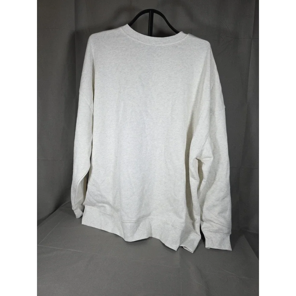 New Women's Size XXL Crew Neck Sweatshirt, Oversized, Heather Gray, Wild Fable - Picture 3 of 3